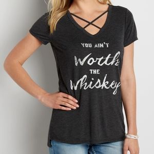 Maurices Whiskey Graphic Tee Sz. L